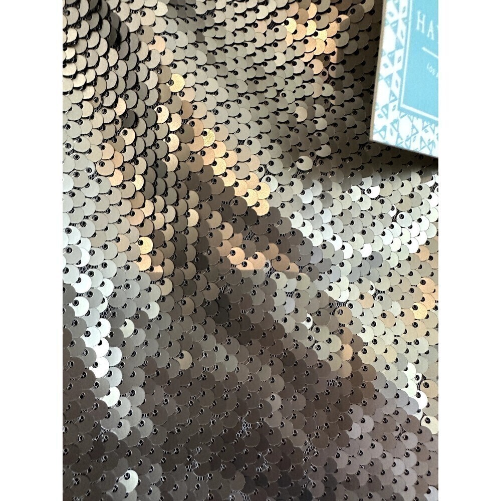 Hayden Los Angeles Silver Sequin Top Woman's Size S cocktail event holiday glam - Picture 9 of 16